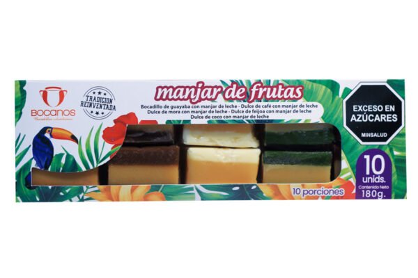Manjar de frutas surtido X10
